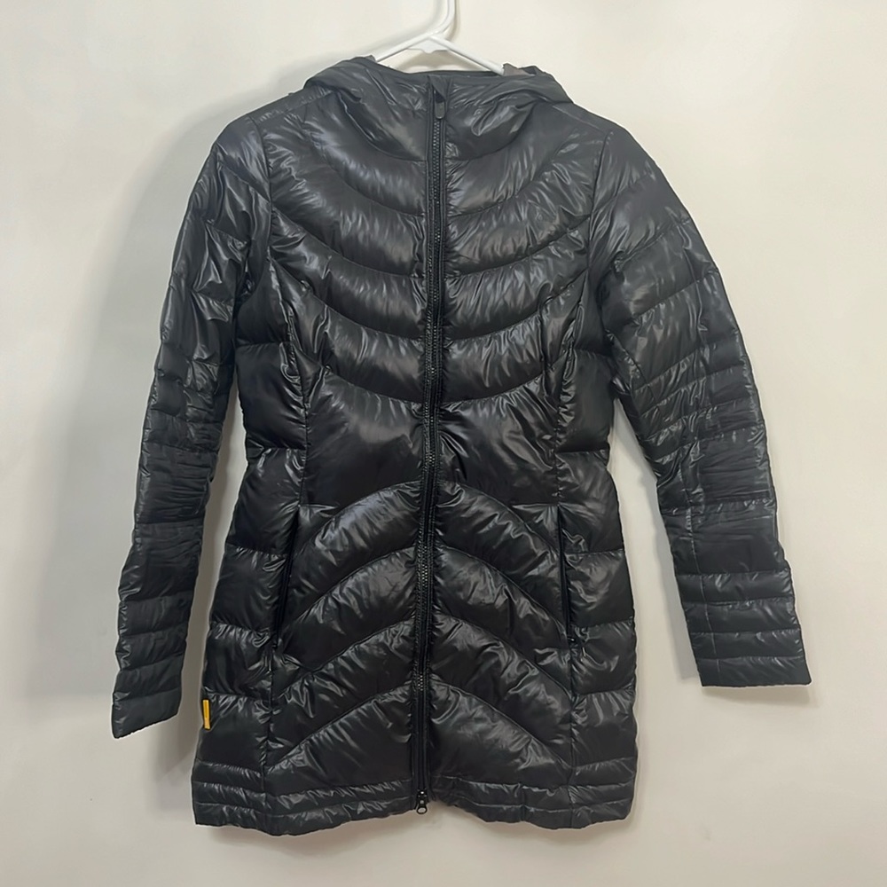 Metallic Grey Lole Giselle Down Jacket Size XS